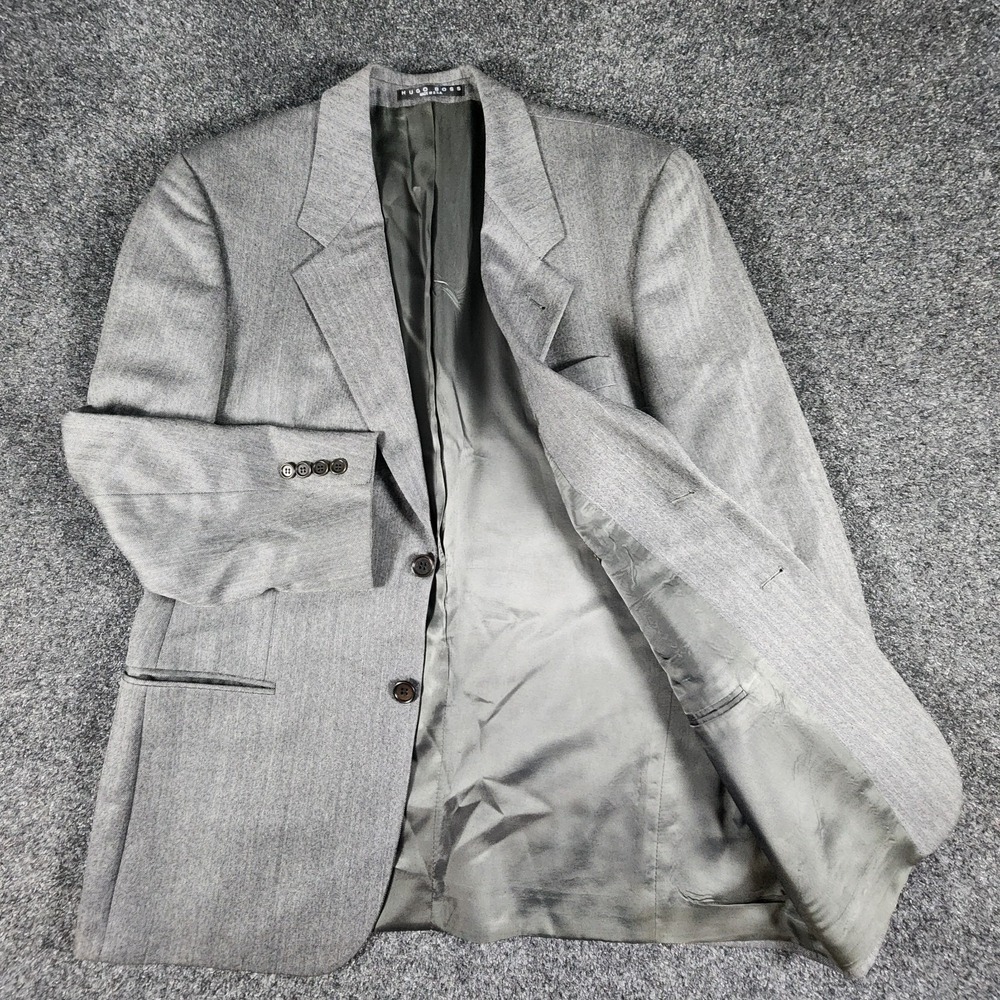 Vintage Hugo Boss Galilei Vatale Herringbone Sport Coat‎ Blazer, USA, Men's 38S